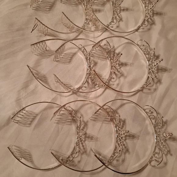 Tiaras - Lot of 9 - Silver with clear rhinestones  - NEW! - Picture 3 of 3